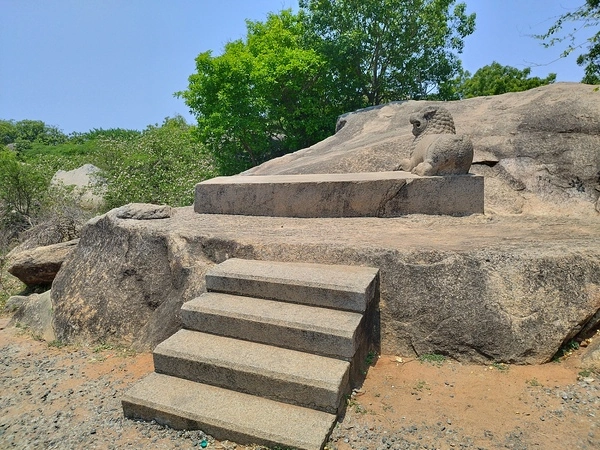 Dharmaraja's rock-cut throne