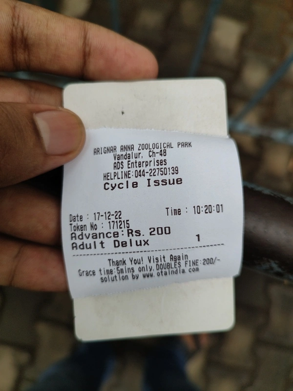 Bicycle ticket